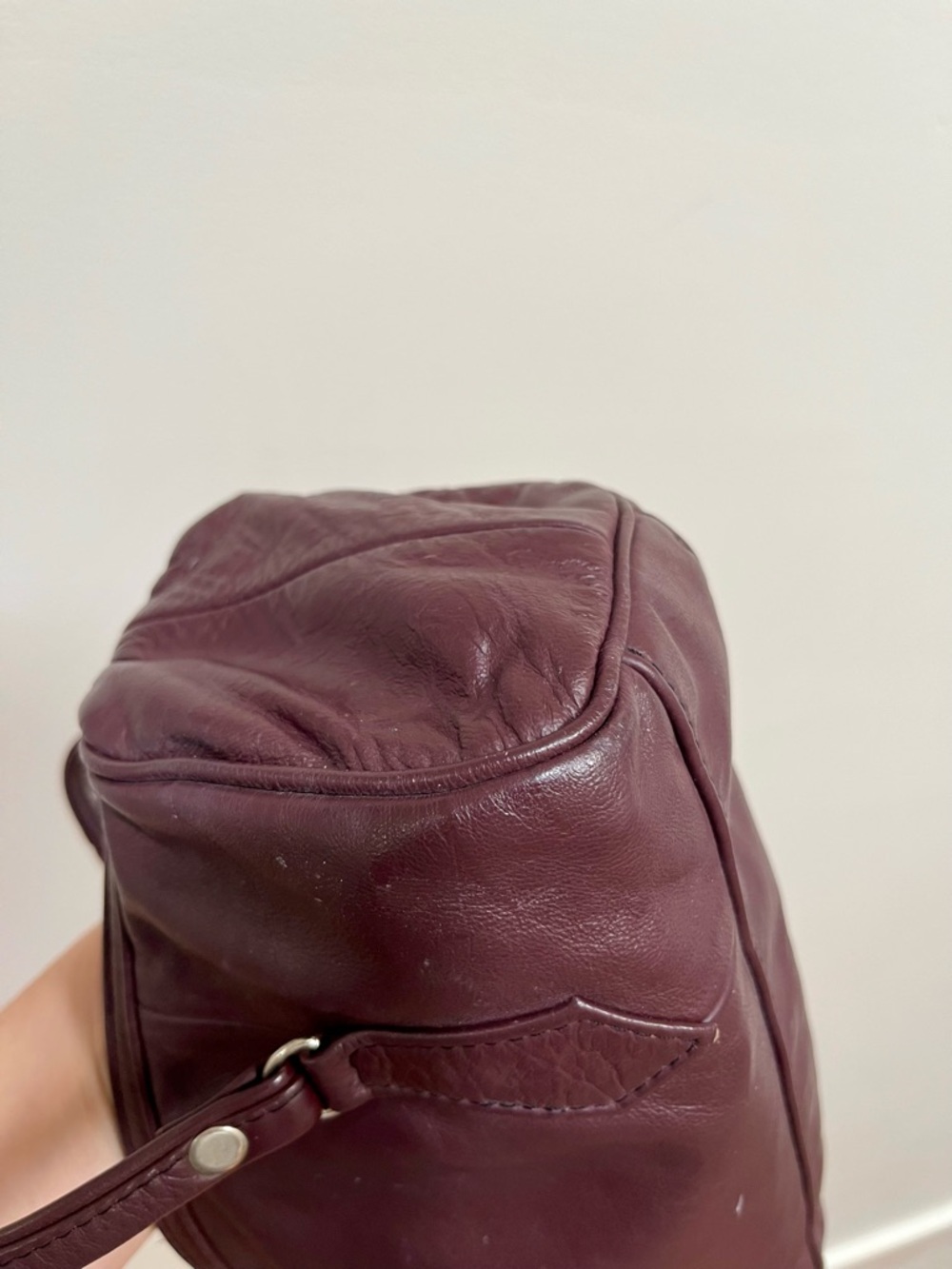 Vintage Geniune Leather Small Moto Handbag - Picture 5 of 5